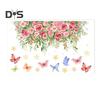 Colorful Flower Butterfly Toilet Sticker Removable Self-adhesive Waterproof PVC Living Room Bathroom Wall Art Floral Toilet Lid Decoration Decal