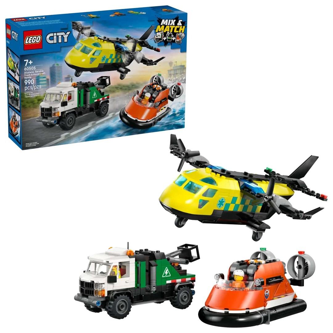 LEGO City 60505 Avión, vehículo de servicio y aerodeslizador
