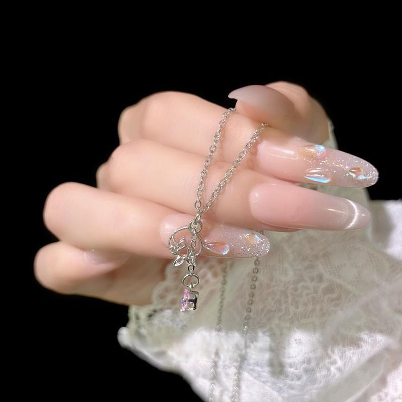 New Peach Dew Necklace Exquisite Summer Limited Peach Dew Sweet Beads Small Fresh Trend Fashion High-end Fresh Necklace