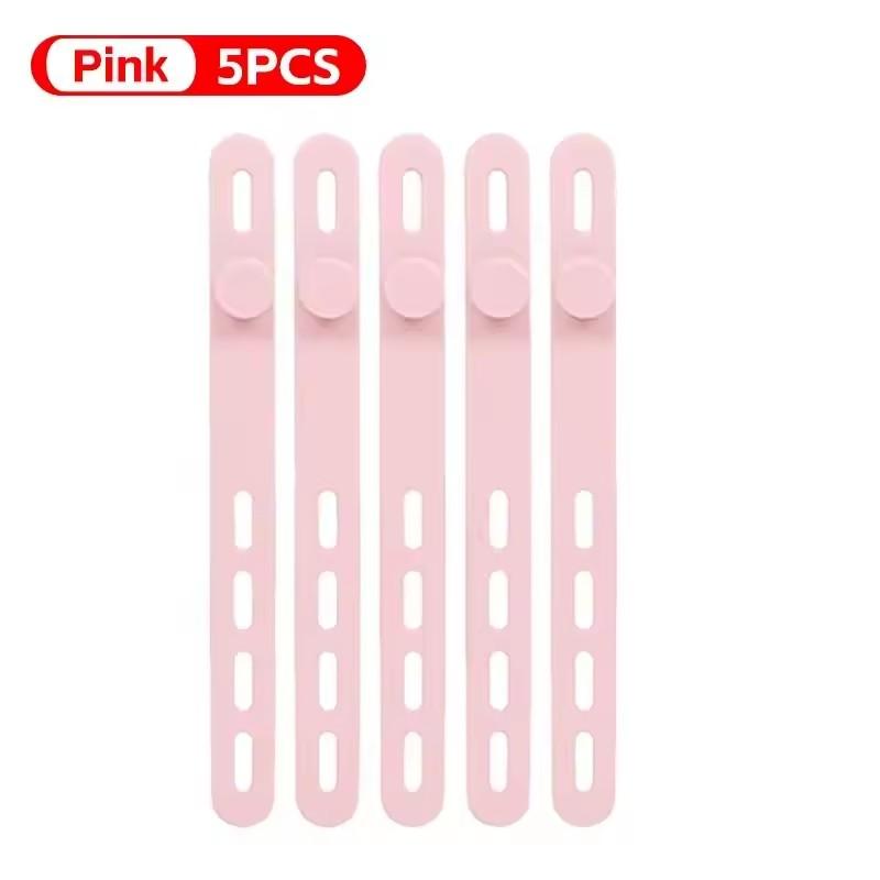 Cable Organizer Reusable Silicone Cable Ties Desk Winder Wire Management Clips for Earphone USB Cord Mouse Home Office Travel