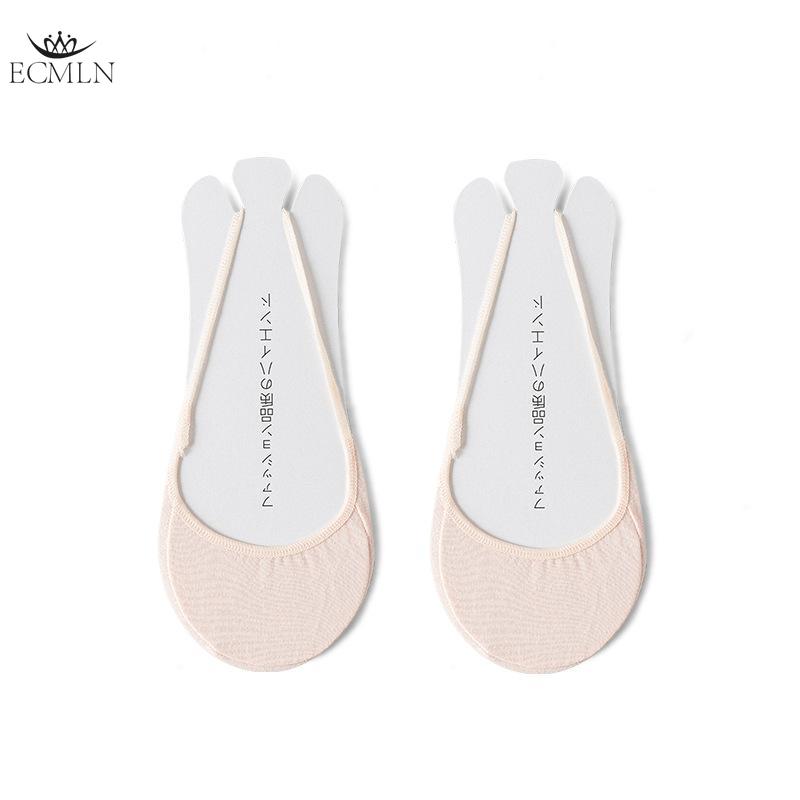 

Жіночі літні тонкі короткі шкарпетки з підв язкою спереду на півпальця з льодяного шовку, бавовняні шкарпетки-човники, невидимі шкарпетки з підв язкою One size рожевий