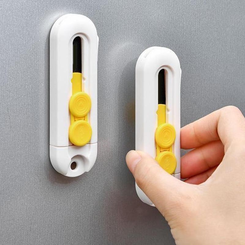 Mini Portable Box Cutter Magnetic Box Opening Knife With Safety Lock Cute Fridge Magnet Home Unboxing And Office Paper Cutting