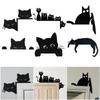 Metal Black Cat Door Topper 2025 Halloween Party Decor Creative Door Corner Sign Door Frame Decor Wall Art Handicraft Home Decor