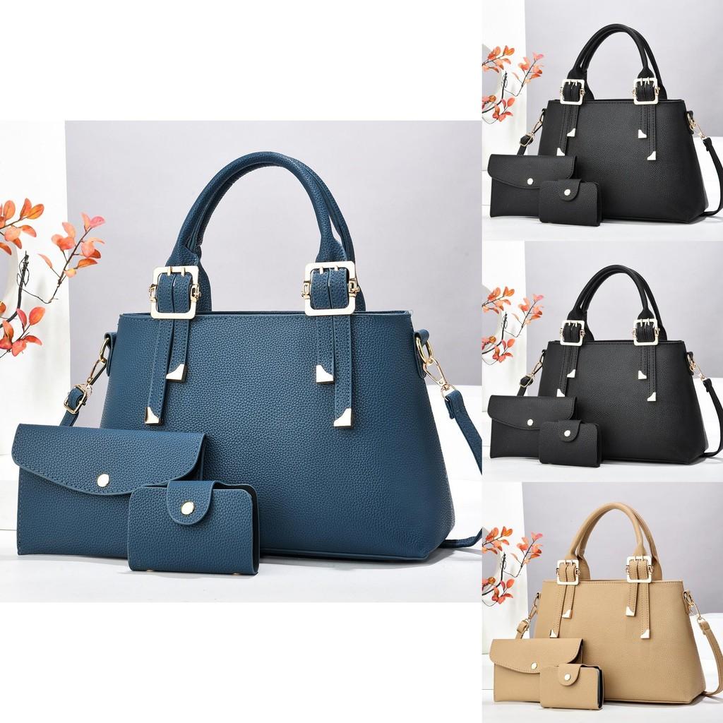 Fashionable Three Piece Macaron Handbag Set With Stylish Shoulder Crossbody Design