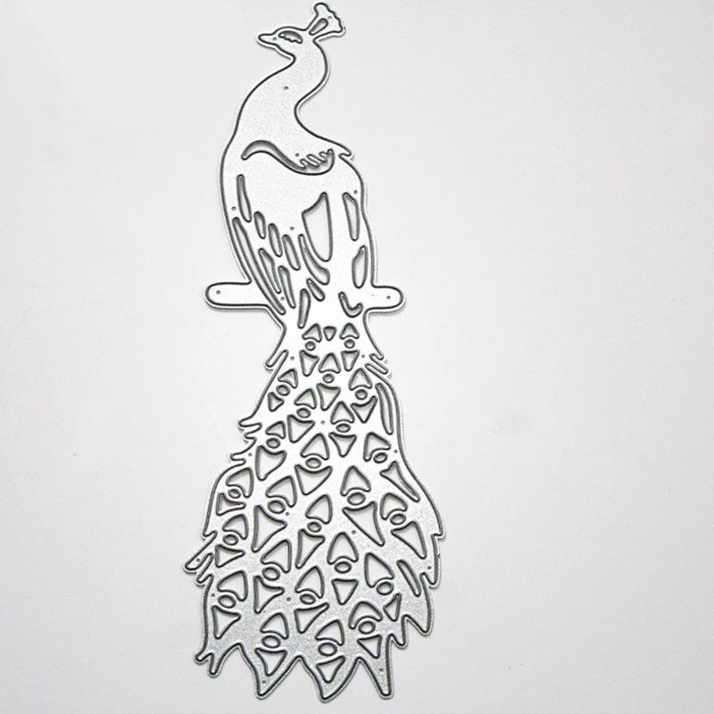 

Животное павлин дизайн шаблон металлический трафарет DIY Скрапбукинг тиснение трафарет бумага ремесло шаблон альбома серебряный