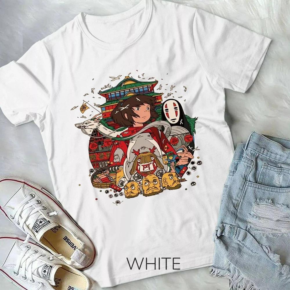 Spirited Away Anime Tshirt Studio Ghibli Hayao Miyazaki New Unisex White S