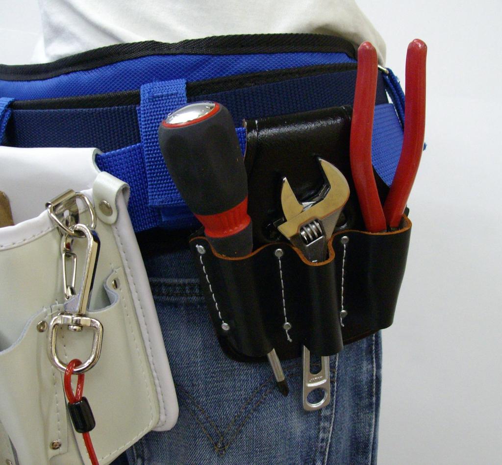 Kozuchi Black Split Leather Pliers Holder, 7-inch, 3-Piece Set, SP-A3