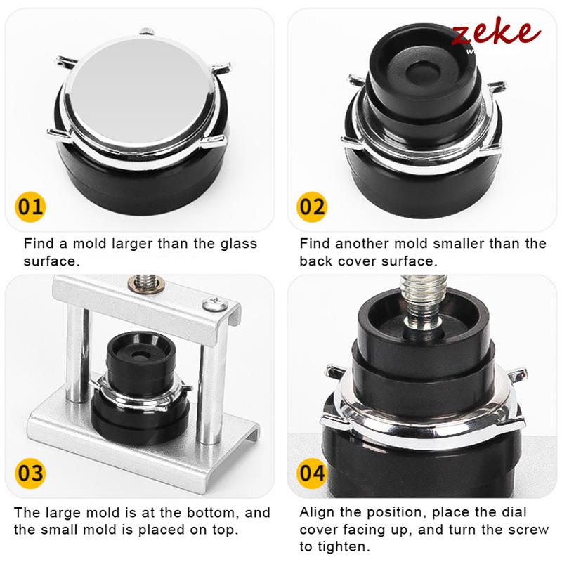 Professional Watch Press Set Watch Back for CASE Closing Tool & Fitting Dies Metal Watch Repairing Tool Die Kit for Watchmaker