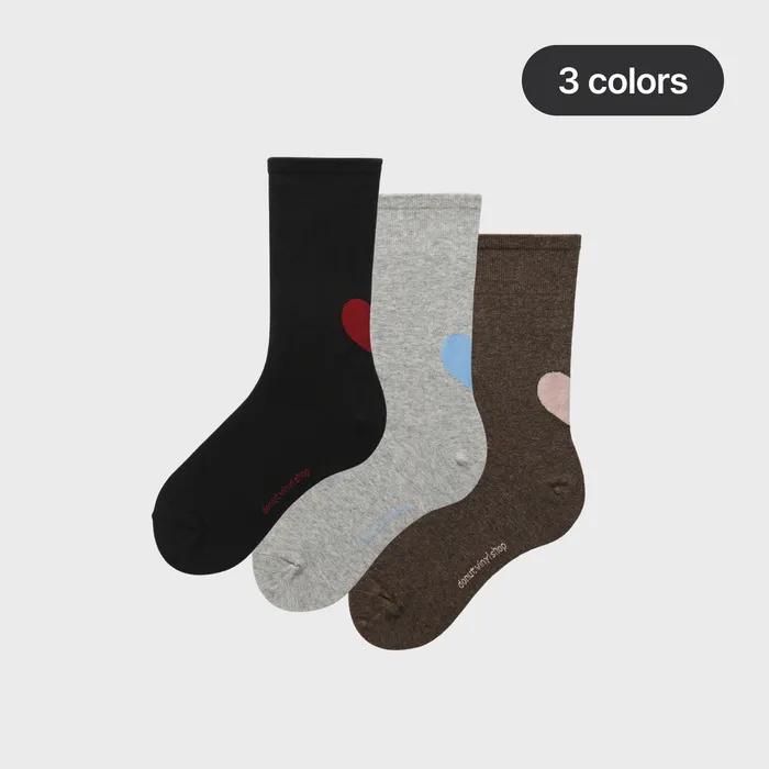 Big Heart Socks (3colors)