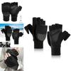 Warm Men Winter Fliptop Gloves Fingerless Convertible Cycling Photograph Mittens
