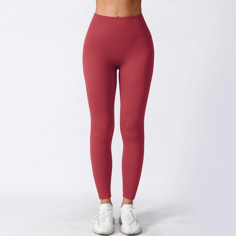 Yingshang Women's High Waist Seamless Yoga Pants - Hip Lift, Tight, High Elastic, Perfect for Running and Fitness, Autumn Wear.