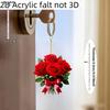 a Rose Red Car Pendant, Romantic Love Decoration for Car Dashboard, Accessories for New Year, Valentine'S Day, And Halloween