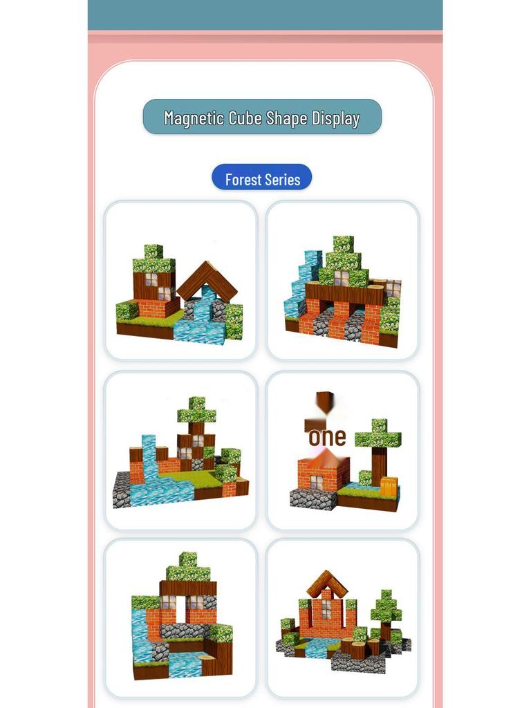 Magnetic Building Blocks & Mini Scene Game Set for Kids – Educational Toy Gifts