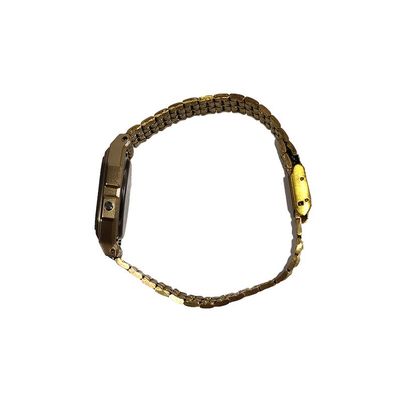 CASIO Customized watch modified series golden resin case F-91WM-9A modified-Xuanjin Langgan Quartz Steel Strap men's JinSeBiaoDaiQingFenBiaoJing