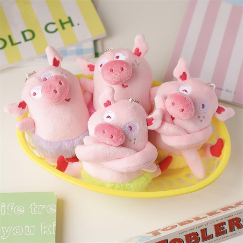 Adorável Show Show Porco Dança de Balé Brinquedo de Pelúcia Pingente Boneca de Porco de Desenho Animado Decoração de Bolsa Presente