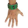 Gothisches Totenkopfnieten-Strassarmband Schmuckdesign PU-Leder Handschmuck