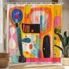 Abstrakte Kunst Duschvorhang Bunte Geometrische Formen Druck Wasserdicht Polyester Badezimmer Dekoration Duschvorhang