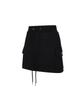 More Than Black Logo Cargo Sweat Skirt