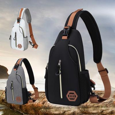Men's Adjustable Chest Bag Waterproof and Portable Shoulder Bag and Crossbody Bag Very Suitable for Travel and Outdoor Sports