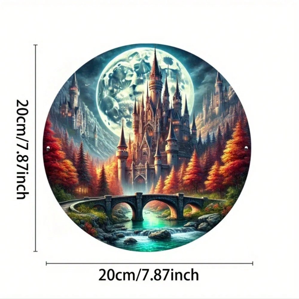 Rustic Dream Castle Metal Tin Sign Wall Art Decor for Home Bathroom Kitchen 20x20