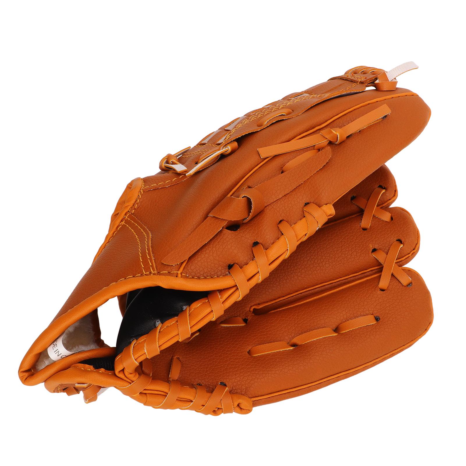 

Спорт Бейсбольные перчатки ПВХ Коричневый Перчатка питчера для детей Взрослых Тренировки На улице 12,5 дюймов