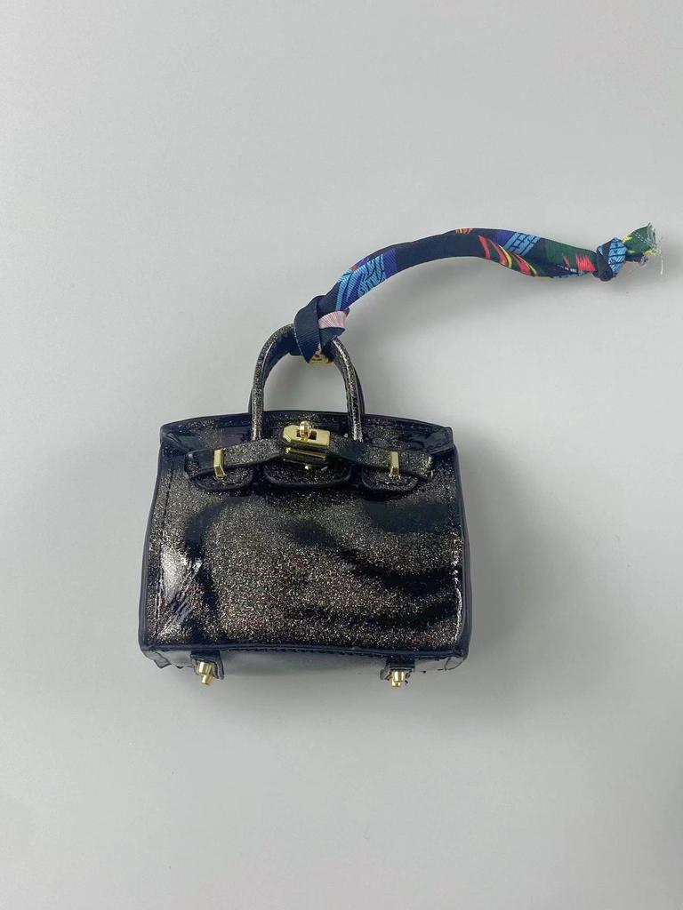 H Mini Platinum House Shaped Small Treasure Slant Hanging Small Pendant Creative Cute Earphone Bag Keychain