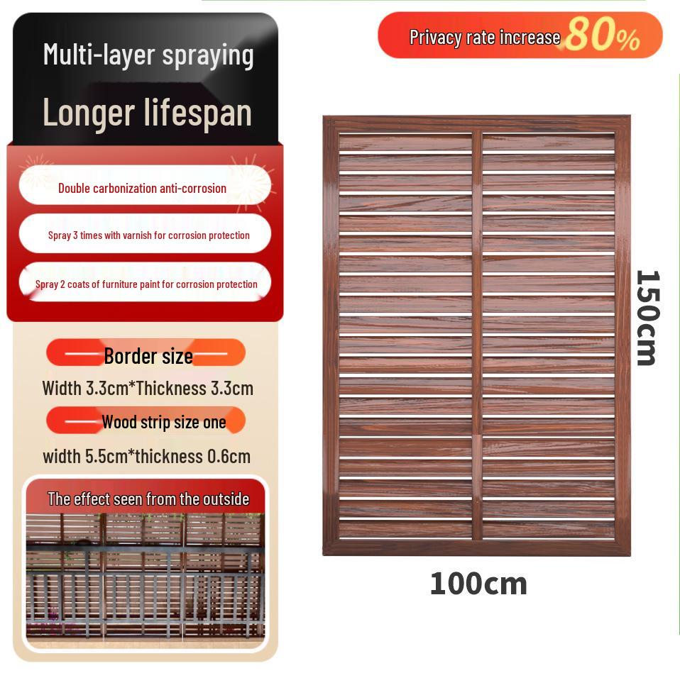 Outdoor Privacy Screen: Louvered Wood Fence for Gardens and Courtyards