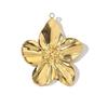Large Flower Charm 3 Pieces Sturdy Stainless Steel Pendant Gold Plated Portable for Fashionable Women Stylish Outfits