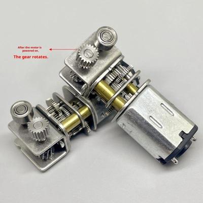 N20 Turbo šnekový motor, celokovová převodovka, pravoúhlý výstup 120 ot./min, DC 3V/5V/6V pro 3D tiskové zařízení