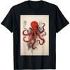 Japan Gyotaku Tradition Japanese Calligraphy Octopus T-Shirt TiuH Mens Womens Tank Top Sweatshirt Hoodie Longsleeve 1068 Black