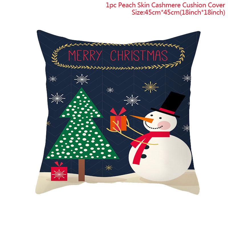 Home Decor Merry Christmas Pillowcase Home Christmas Decorations Christmas Gift Ornament Pillowcase 45x45cm Funda De Almohada
