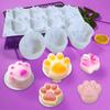 DG-14 8-Cell Cat Claw Shape Mousse Bolo Silicone Molde DIY Jelly Pudding Molde (Sem FDA, sem BPA)