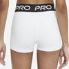 Nike Pro Logo Elastic Waist Slim Fit Sports Shorts Women Shorts White CZ9857-100