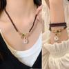 Kadınlar İçin Çoklu Daire Garnet Bileklik Niş Tasarım Anlayışına Sahip Ins Retro Bileklik Kolye Olarak Kullanılabilir