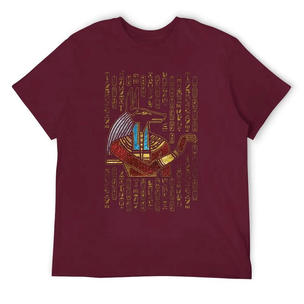 Egyptian Anubis Ornament Classic For Sale T-shirts Funny Graphic T-shirt Crewneck Motion  Nerd Leisure Eur Size