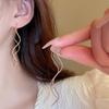 Simple Wave Earrings Earrings Real Gold Electroplating Eco-Friendly Premium Geometric Earrings