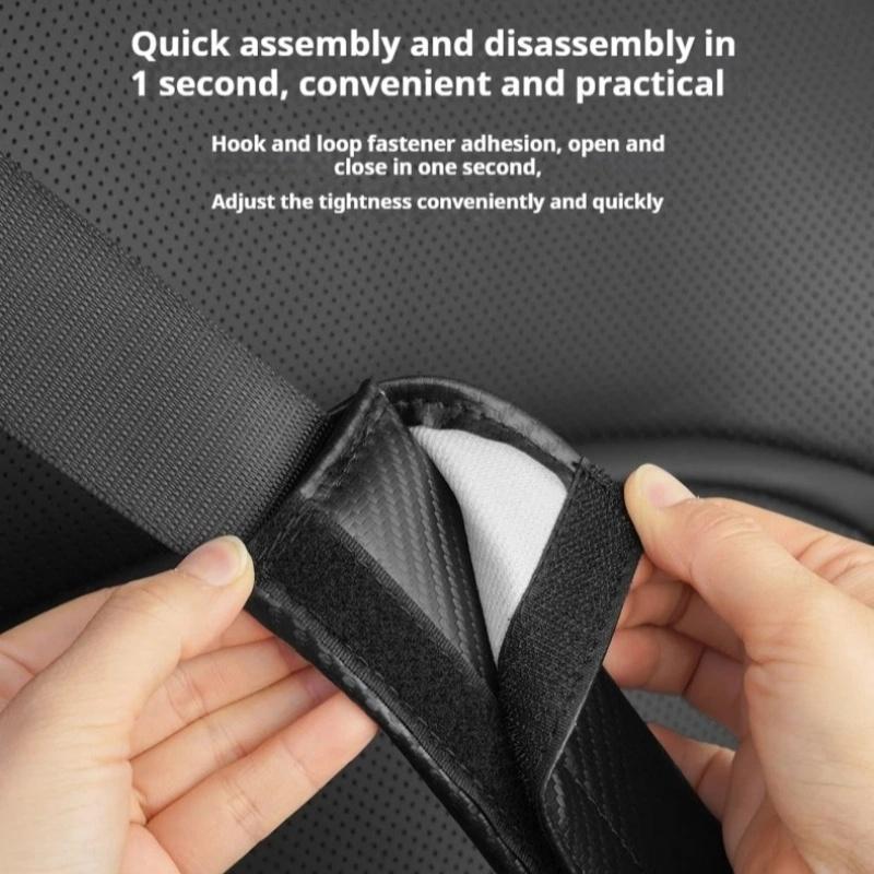 Hub Caps 2Pcs Car Seat Belt Shoulder Covers Carbon Fiber Safety Belt For Renault Megane 2 3 Twingo Clio Talisman Captur Sandero 