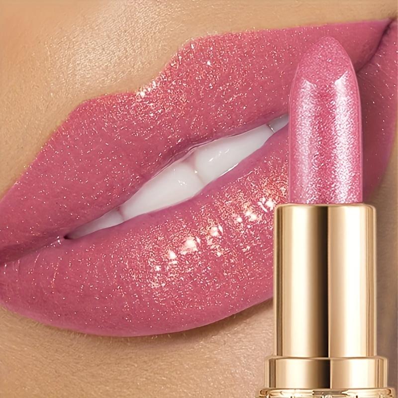 Long-Lasting Shimmer Lipstick with Pearl Finish Hydrating & Waterproof Lip Gloss In Mixed Pink & Red Shades Perfect Holiday Gift