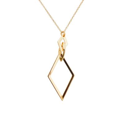 [Naot Schmuck] Rhombus Lange Halskette [Geschenkbox enthalten] Gold nn024