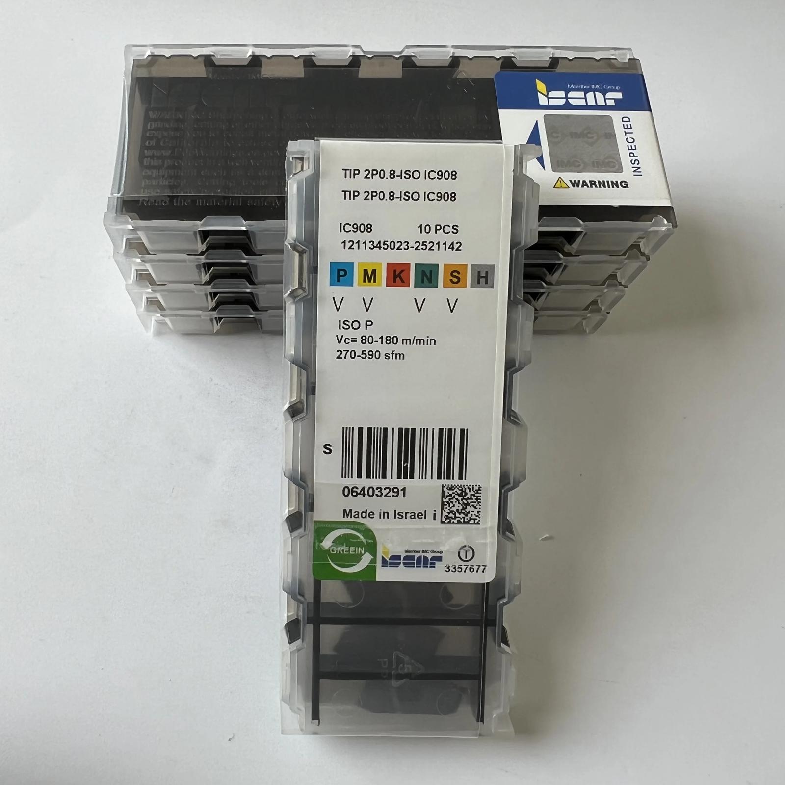 

ISCAR / TIP 2P0.8-ISO IC908 / Industrial indexable Carbide Inserts 10 Pcs