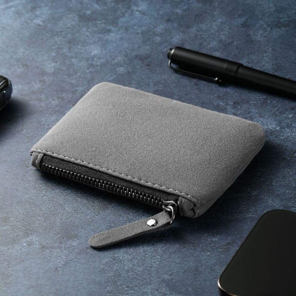 Fashion PU Mini Wallet Mini Zipper Card Holder Coin Purse