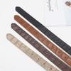 Retro Glossy Crocodile Pattern Belt Women'S Jeans Thin Square Buckle Decorative Belt Women