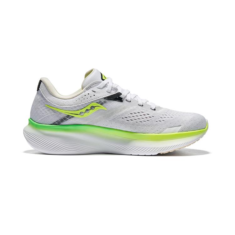 SAUCONY Ride 16 Slip Resistant Low Top Training Running Shoes Women's White Green S10830-75