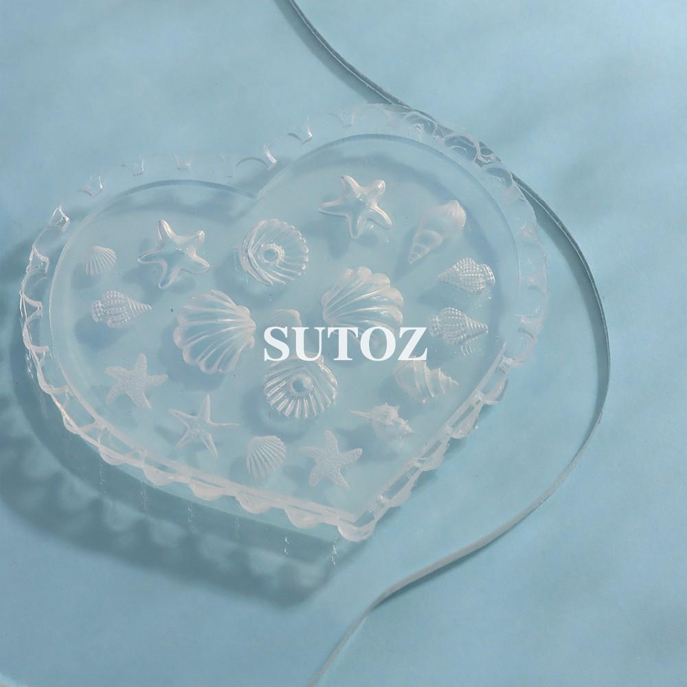 New Year 3D Ocean Style Nail Mold: Starfish & Shell DIY Tool