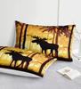 Bedding Set Sunset Deer Printed Pattern Duvet Cover Kids Adult Bed Set Room Decor 1 Duvet Cover, 1-2 Pillowcases