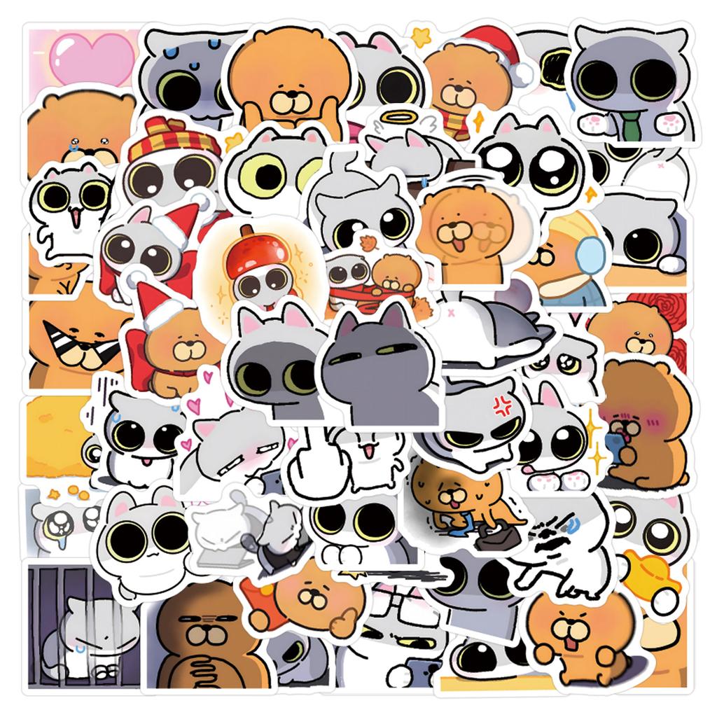 105Pcs Cute Cat Stickers Creative Decoration Refrigerator Skateboard Phone Case Notebook Diy Waterproof Graffiti Toys Gift Decal