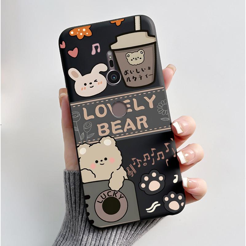 Casing For Sony Xperia XZ2 H8216 H8296 XZ3 H9436 H9493 Case Aesthetic Fashion Cute Cat Shockproof Black Silicone Soft TPU Cover