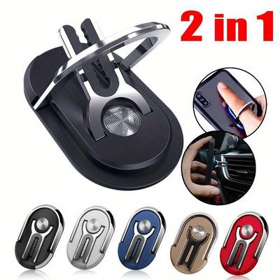Universal-Fingerring-Telefonhalter, Ständer, Halterung, Mini-Telefonhalter, drehbar für Auto-Entlüftung, Handy-Rückseite, Aufkleber, faltbar