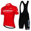 Mens Cycling Jersey Bib Shorts Set Breathable Quick-Dry Performance Wear Road Bike Riding