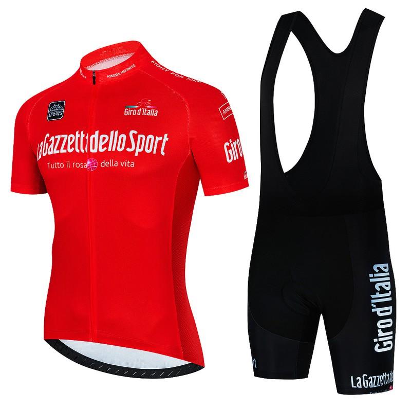 Mens Cycling Jersey Bib Shorts Set Breathable Quick-Dry Performance Wear Road Bike Riding